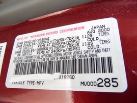 2001 MITSUBISHI MONTERO LIMITED RED 4WD AT 3.5 193901